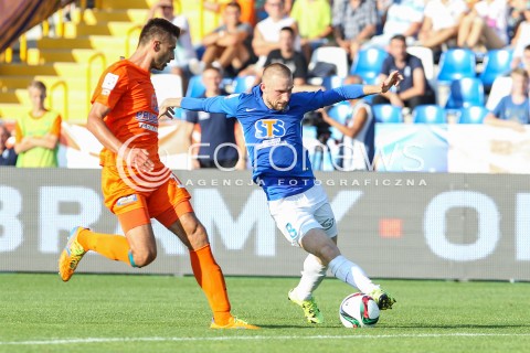  30.08.2015 MIELEC <br />PILKA NOZNA T-MOBILE EKSTRAKLASA SEZON 2015/2016 7. KOLEJKA <br />FOOTBALL POLISH EKSTRAKLASA SEASON 2015/2016 <br />MECZ TERMALICA BRUK-BET NIECIECZA - LECH POZNAN <br />N/Z SZYMON PAWLOWSKI PAVOL STANO <br /> 