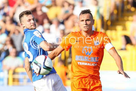  30.08.2015 MIELEC <br />PILKA NOZNA T-MOBILE EKSTRAKLASA SEZON 2015/2016 7. KOLEJKA <br />FOOTBALL POLISH EKSTRAKLASA SEASON 2015/2016 <br />MECZ TERMALICA BRUK-BET NIECIECZA - LECH POZNAN <br />N/Z JAKUB BISKUP DENIS THOMALLA <br /> 