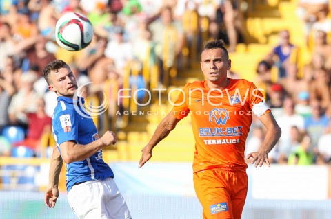  30.08.2015 MIELEC <br />PILKA NOZNA T-MOBILE EKSTRAKLASA SEZON 2015/2016 7. KOLEJKA <br />FOOTBALL POLISH EKSTRAKLASA SEASON 2015/2016 <br />MECZ TERMALICA BRUK-BET NIECIECZA - LECH POZNAN <br />N/Z JAKUB BISKUP DENIS THOMALLA <br /> 