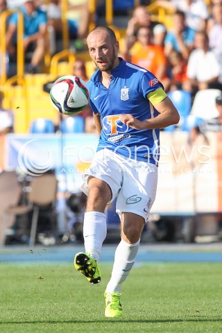  30.08.2015 MIELEC <br />PILKA NOZNA T-MOBILE EKSTRAKLASA SEZON 2015/2016 7. KOLEJKA <br />FOOTBALL POLISH EKSTRAKLASA SEASON 2015/2016 <br />MECZ TERMALICA BRUK-BET NIECIECZA - LECH POZNAN <br />N/Z LUKASZ TRALKA SYLWETKA <br /> 