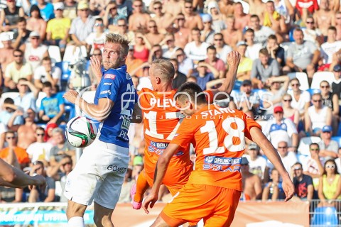  30.08.2015 MIELEC <br />PILKA NOZNA T-MOBILE EKSTRAKLASA SEZON 2015/2016 7. KOLEJKA <br />FOOTBALL POLISH EKSTRAKLASA SEASON 2015/2016 <br />MECZ TERMALICA BRUK-BET NIECIECZA - LECH POZNAN <br />N/Z PAULUS ARAJUURI DALIBOR PLEVA PAVOL STANO <br /> 