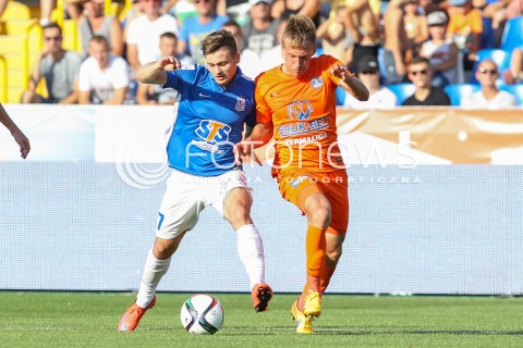  30.08.2015 MIELEC <br />PILKA NOZNA T-MOBILE EKSTRAKLASA SEZON 2015/2016 7. KOLEJKA <br />FOOTBALL POLISH EKSTRAKLASA SEASON 2015/2016 <br />MECZ TERMALICA BRUK-BET NIECIECZA - LECH POZNAN <br />N/Z KAROL LINETTY PATRYK FRYC <br /> 