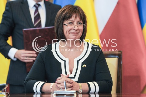  09.09.2015 WARSZAWA<br />WIZYTA PREMIERA UKRAINY W POLSCE<br />N/Z MINISTER FINANSOW UKRAINY NATALIA JARESKO<br /> 