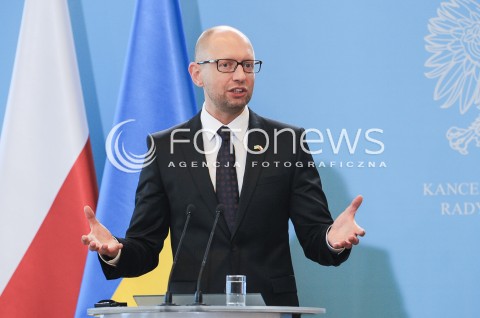  09.09.2015 WARSZAWA<br />WIZYTA PREMIERA UKRAINY W POLSCE<br />N/Z PREMIER UKRAINY ARSENIJ JACENIUK<br /> 