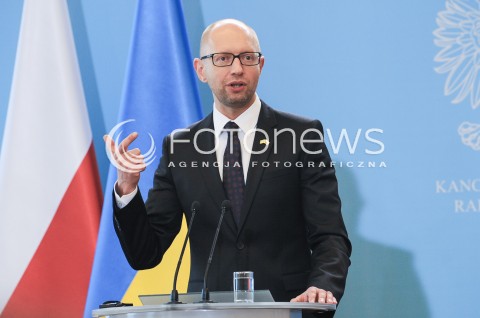  09.09.2015 WARSZAWA<br />WIZYTA PREMIERA UKRAINY W POLSCE<br />N/Z PREMIER UKRAINY ARSENIJ JACENIUK<br /> 
