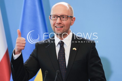 09.09.2015 WARSZAWA<br />WIZYTA PREMIERA UKRAINY W POLSCE<br />N/Z PREMIER UKRAINY ARSENIJ JACENIUK<br /> 