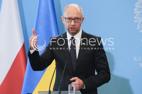  09.09.2015 WARSZAWA<br />WIZYTA PREMIERA UKRAINY W POLSCE<br />N/Z PREMIER UKRAINY ARSENIJ JACENIUK<br /> 