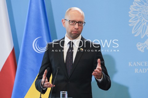  09.09.2015 WARSZAWA<br />WIZYTA PREMIERA UKRAINY W POLSCE<br />N/Z PREMIER UKRAINY ARSENIJ JACENIUK<br /> 