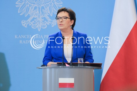  09.09.2015 WARSZAWA<br />WIZYTA PREMIERA UKRAINY W POLSCE<br />N/Z PREMIER RP EWA KOPACZ<br /> 
