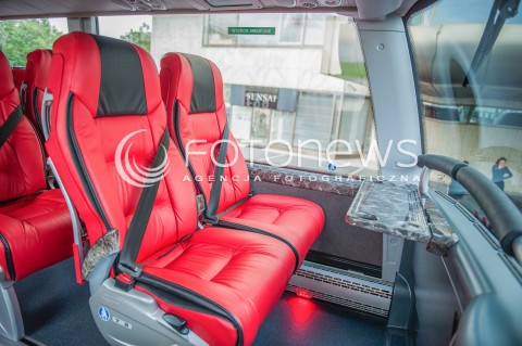  14.09.2015 WARSZAWA<br />KONFERENCJA POLSKI BUS<br />N/Z WNETRZE AUTOBUS POLSKI BUS W SRODKU SRODEK FOTELE<br /> 