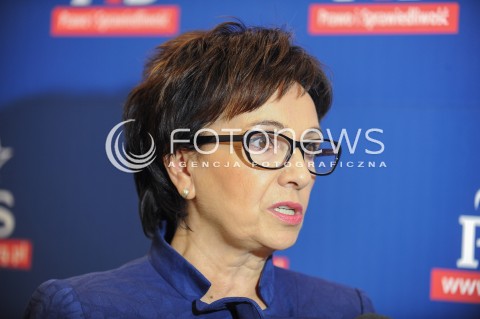  16.09.2015 WARSZAWA SEJM<br />NADZWYCZAJNE POSIEDZENIE SEJMU<br />N/Z ELZBIETA WITEK<br /> 