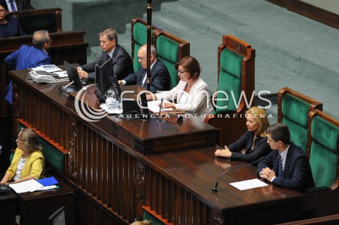  16.09.2015 WARSZAWA SEJM<br />NADZWYCZAJNE POSIEDZENIE SEJMU<br />N/Z MARSZALEK SEJMU MALGORZATA KIDAWA - BLONSKA<br /> 