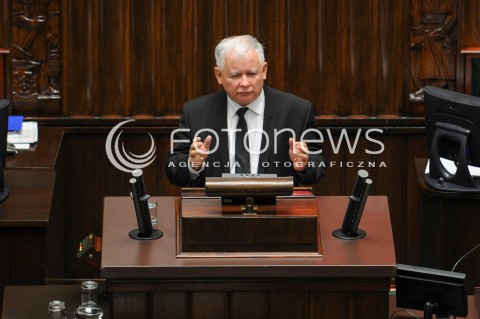  16.09.2015 WARSZAWA SEJM<br />NADZWYCZAJNE POSIEDZENIE SEJMU<br />N/Z JAROSLAW KACZYNSKI<br /> 