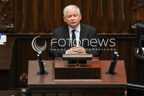  16.09.2015 WARSZAWA SEJM<br />NADZWYCZAJNE POSIEDZENIE SEJMU<br />N/Z JAROSLAW KACZYNSKI<br /> 