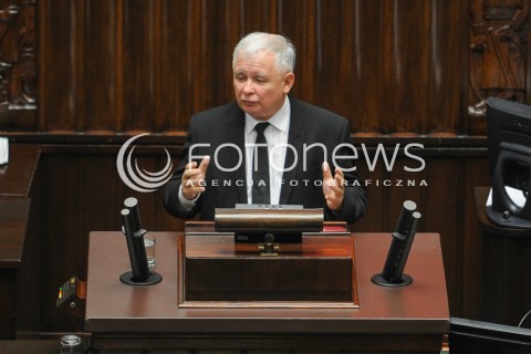  16.09.2015 WARSZAWA SEJM<br />NADZWYCZAJNE POSIEDZENIE SEJMU<br />N/Z JAROSLAW KACZYNSKI<br /> 