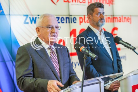  26.09.2015 WARSZAWA<br />KONFERENCJA PRASOWA LESZKA MILLERA I JANUSZA PALIKOTA<br />N/Z JANUSZ PALIKOT LESZEK MILLER<br /> 