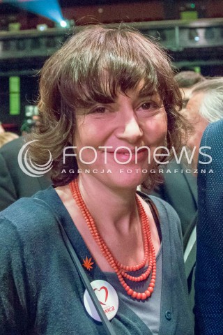  04.10.2015 LODZ<br />KONWENCJA WYBORCZA ZJEDNOCZONEJ LEWICY<br />PREZENTACJA KANDYDATKI NA PREMIERA<br />N/Z KAZIMIERA SZCZUKA SYLWETKA<br /> 