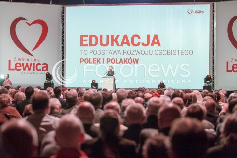  04.10.2015 LODZ<br />KONWENCJA WYBORCZA ZJEDNOCZONEJ LEWICY<br />PREZENTACJA KANDYDATKI NA PREMIERA<br />N/Z BARBARA NOWACKA<br /> 