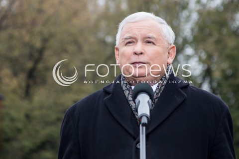  14.10.2015 LODZ<br />
WIZYTA JAROSLAWA KACZYNSKIEGO W BRZEZINACH W WOJEWODZTWIE LODZKIM<br />
N/Z JAROSLAW KACZYNSKI<br />
 