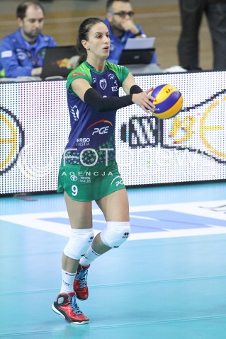  17.10.2015 RZESZOW <br />SIATKOWKA ORLEN LIGA 2015/2016 WOMEN VOLLEYBALL POLAND POLISH ORLENLIGA LEAGUE SEASON 2015/2016 <br />MECZ DEVELOPRES SKYRES RZESZOW - PGE ATOM TREFL SOPOT <br />N/Z DANICA RADENKOVIC SYLWETKA <br /> 