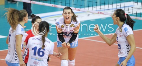  21.10.2015 RZESZOW<br />SIATKOWKA ORLEN LIGA 2015/2016 WOMEN VOLLEYBALL POLAND POLISH ORLENLIGA LEAGUE SEASON 2015/2016<br />MECZ DEVELOPRES SKYRES RZESZOW - POLSKI CUKIER MUSZYNIANKA MUSZYNA <br />N/Z AGATA SKIBA ANA OTASEVIC RADOSC EMOCJE <br /> 