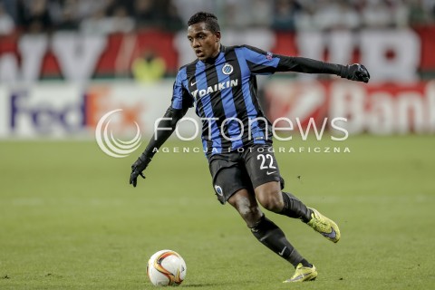  22.10.2015 WARSZAWA PILKA NOZNA <br />FOOTBALL POLISH LIGA EUROPY STADION LEGII <br />MECZ LEGIA WARSZAWA - CLUB BRUGGE<br />N/Z JOSE IZQUIERDO<br /> 