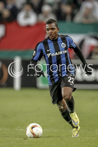  22.10.2015 WARSZAWA PILKA NOZNA <br />FOOTBALL POLISH LIGA EUROPY STADION LEGII <br />MECZ LEGIA WARSZAWA - CLUB BRUGGE<br />N/Z JOSE IZQUIERDO<br /> 