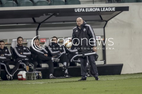  22.10.2015 WARSZAWA PILKA NOZNA <br />FOOTBALL POLISH LIGA EUROPY STADION LEGII <br />MECZ LEGIA WARSZAWA - CLUB BRUGGE<br />N/Z TRENER COACH STANISLAV CHERCHESOV<br /> 