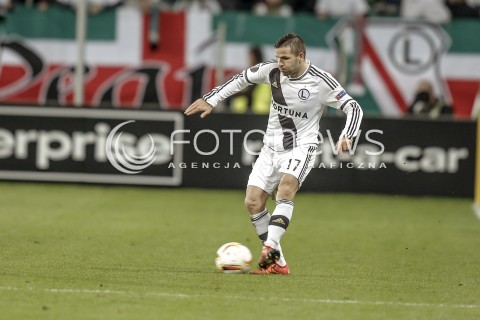  22.10.2015 WARSZAWA PILKA NOZNA <br />FOOTBALL POLISH LIGA EUROPY STADION LEGII <br />MECZ LEGIA WARSZAWA - CLUB BRUGGE<br />N/Z TOMASZ BRZYSKI<br /> 