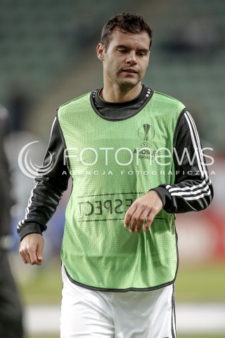  22.10.2015 WARSZAWA PILKA NOZNA <br />FOOTBALL POLISH LIGA EUROPY STADION LEGII <br />MECZ LEGIA WARSZAWA - CLUB BRUGGE<br />N/Z NEMANJA NIKOLIC<br /> 