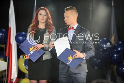  25.10.2015 WARSZAWA <br />WIECZOR WYBORCZY PARTII KORWIN<br />N/Z PROWADZACY WIECZOR WYBORCZY<br /> 
