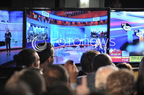  25.10.2015 WARSZAWA <br />WIECZOR WYBORCZY PARTII KORWIN<br />N/Z OFICJALNE WYNIKI CENTRUM WYBORCZE TV TELEWIZJA<br /> 