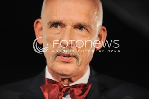  25.10.2015 WARSZAWA <br />WIECZOR WYBORCZY PARTII KORWIN<br />N/Z JANUSZ KORWIN MIKKE<br /> 