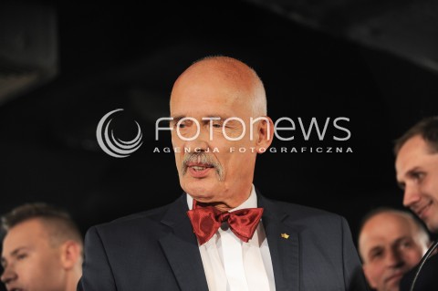  25.10.2015 WARSZAWA <br />WIECZOR WYBORCZY PARTII KORWIN<br />N/Z JANUSZ KORWIN MIKKE<br /> 