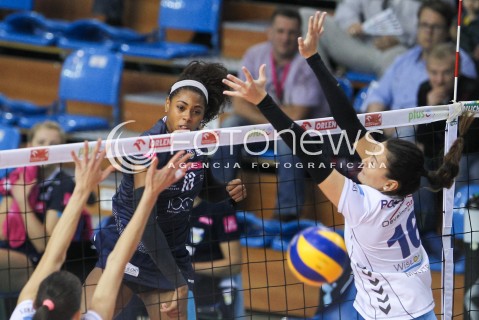  31.10.2015 RZESZOW<br />SIATKOWKA ORLEN LIGA 2015/2016 WOMEN VOLLEYBALL POLAND POLISH ORLENLIGA LEAGUE SEASON 2015/2016<br />MECZ DEVELOPRES SKYRES RZESZOW - TAURON MKS DABROWA GORNICZA <br />N/Z DEJA MCCLENDON <br /> 