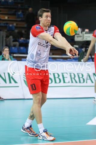  04.11.2015 RZESZOW POLAND<br />SIATKOWKA LIGA MISTRZOW <br />MEN CEV VOLLEYBALL CHAMPIONS LEAGUE 2015/2016<br />MATCH ASSECO RESOVIA - DRAGONS LUGANO <br />N/Z JOCHEN SCHOPS SYLWETKA <br /> 