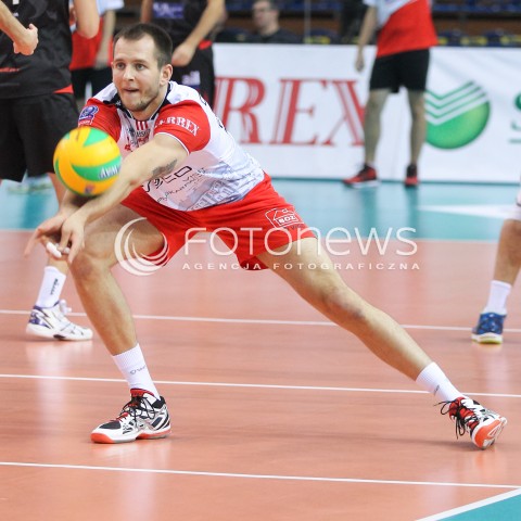  04.11.2015 RZESZOW POLAND<br />SIATKOWKA LIGA MISTRZOW <br />MEN CEV VOLLEYBALL CHAMPIONS LEAGUE 2015/2016<br />MATCH ASSECO RESOVIA - DRAGONS LUGANO <br />N/Z BARTOSZ KUREK SYLWETKA <br /> 