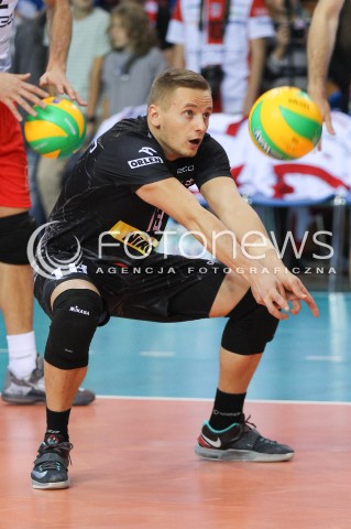  04.11.2015 RZESZOW POLAND<br />SIATKOWKA LIGA MISTRZOW <br />MEN CEV VOLLEYBALL CHAMPIONS LEAGUE 2015/2016<br />MATCH ASSECO RESOVIA - DRAGONS LUGANO <br />N/Z DAMIAN WOJTASZEK SYLWETKA <br /> 