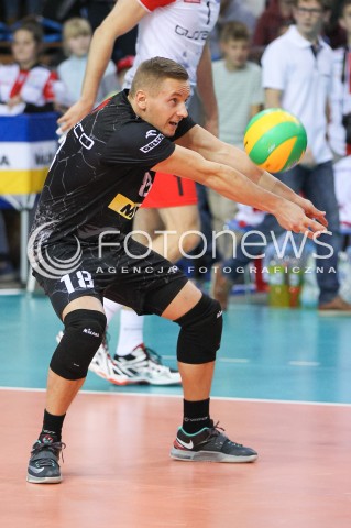  04.11.2015 RZESZOW POLAND<br />SIATKOWKA LIGA MISTRZOW <br />MEN CEV VOLLEYBALL CHAMPIONS LEAGUE 2015/2016<br />MATCH ASSECO RESOVIA - DRAGONS LUGANO <br />N/Z DAMIAN WOJTASZEK SYLWETKA <br /> 