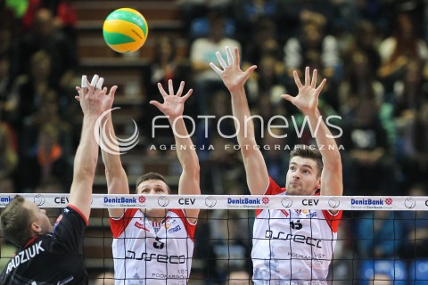  04.11.2015 RZESZOW POLAND<br />SIATKOWKA LIGA MISTRZOW <br />MEN CEV VOLLEYBALL CHAMPIONS LEAGUE 2015/2016<br />MATCH ASSECO RESOVIA - DRAGONS LUGANO <br />N/Z DAWID DRYJA LUKAS TICHACEK <br /> 