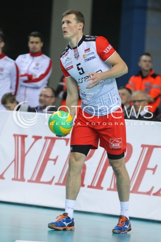  04.11.2015 RZESZOW POLAND<br />SIATKOWKA LIGA MISTRZOW <br />MEN CEV VOLLEYBALL CHAMPIONS LEAGUE 2015/2016<br />MATCH ASSECO RESOVIA - DRAGONS LUGANO <br />N/Z LUKAS TICHACEK SYLWETKA <br /> 