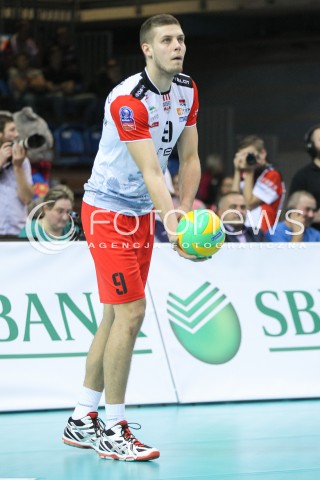  04.11.2015 RZESZOW POLAND<br />SIATKOWKA LIGA MISTRZOW <br />MEN CEV VOLLEYBALL CHAMPIONS LEAGUE 2015/2016<br />MATCH ASSECO RESOVIA - DRAGONS LUGANO <br />N/Z DMYTRO PASHYTSKYY ( PASZYCKI ) SYLWETKA <br /> 