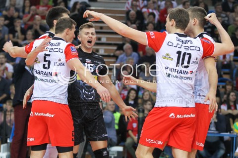  04.11.2015 RZESZOW POLAND<br />SIATKOWKA LIGA MISTRZOW <br />MEN CEV VOLLEYBALL CHAMPIONS LEAGUE 2015/2016<br />MATCH ASSECO RESOVIA - DRAGONS LUGANO <br />N/Z KRZYSZTOF IGNACZAK RADOSC EMOCJE <br /> 