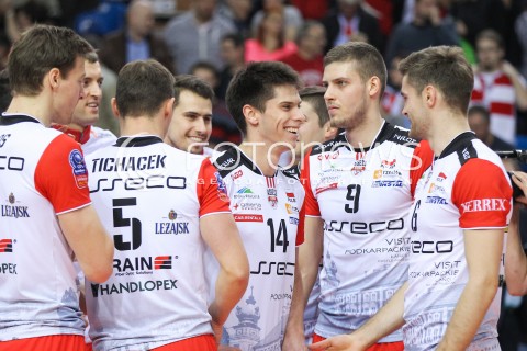  04.11.2015 RZESZOW POLAND<br />SIATKOWKA LIGA MISTRZOW <br />MEN CEV VOLLEYBALL CHAMPIONS LEAGUE 2015/2016<br />MATCH ASSECO RESOVIA - DRAGONS LUGANO <br />N/Z ALEKSANDER SLIWKA RADOSC EMOCJE WYGRANA<br /> 