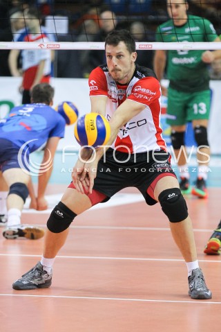  07.11.2015 RZESZOW<br />SIATKOWKA PLUSLIGA 2015/2016 MEN VOLLEYBALL POLAND POLISH PLUS LIGA LEAGUE SEASON 2015/2016<br />MECZ ASSECO RESOVIA RZESZOW - BBTS BIELSKO BIALA <br />N/Z OLIEG ACHREM ( ALEH AKHREM ) SYLWETKA <br /> 