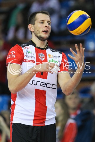  07.11.2015 RZESZOW<br />SIATKOWKA PLUSLIGA 2015/2016 MEN VOLLEYBALL POLAND POLISH PLUS LIGA LEAGUE SEASON 2015/2016<br />MECZ ASSECO RESOVIA RZESZOW - BBTS BIELSKO BIALA <br />N/Z BARTOSZ KUREK SYLWETKA <br /> 