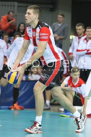  07.11.2015 RZESZOW<br />SIATKOWKA PLUSLIGA 2015/2016 MEN VOLLEYBALL POLAND POLISH PLUS LIGA LEAGUE SEASON 2015/2016<br />MECZ ASSECO RESOVIA RZESZOW - BBTS BIELSKO BIALA <br />N/Z DMYTRO PASHYTSKYY ( PASZYCKI ) SYLWETKA <br /> 