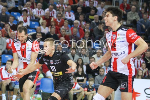  07.11.2015 RZESZOW<br />SIATKOWKA PLUSLIGA 2015/2016 MEN VOLLEYBALL POLAND POLISH PLUS LIGA LEAGUE SEASON 2015/2016<br />MECZ ASSECO RESOVIA RZESZOW - BBTS BIELSKO BIALA <br />N/Z BARTOSZ KUREK DAMIAN WOJTASZEK ALEKSANDER SLIWKA RADOSC EMOCJE <br /> 