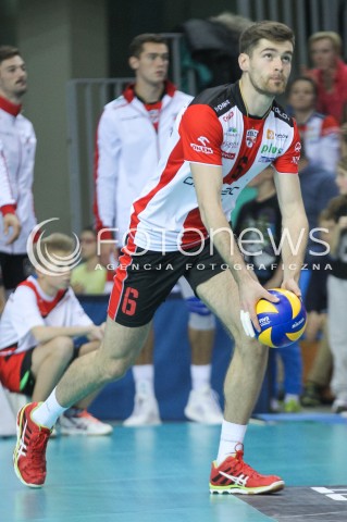  07.11.2015 RZESZOW<br />SIATKOWKA PLUSLIGA 2015/2016 MEN VOLLEYBALL POLAND POLISH PLUS LIGA LEAGUE SEASON 2015/2016<br />MECZ ASSECO RESOVIA RZESZOW - BBTS BIELSKO BIALA <br />N/Z DAWID DRYJA SYLWETKA <br /> 