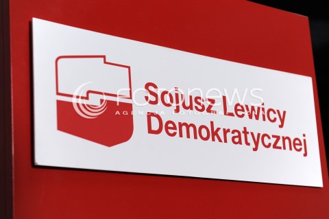  07.11.2015 WARSZAWA<br />RADA KRAJOWA SLD KONFERENCJA PRASOWA<br />N/Z LOGO NAPIS SOJUSZ LEWICY DEMOKRATYCZNEJ<br /> 